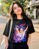 J-Hope in Motion Oversized T-Shirt | Unisex Fit, Soft Cotton Fabric, Ribbed Crew Neckline, K-pop Fan Wear, Front Graphic Print
