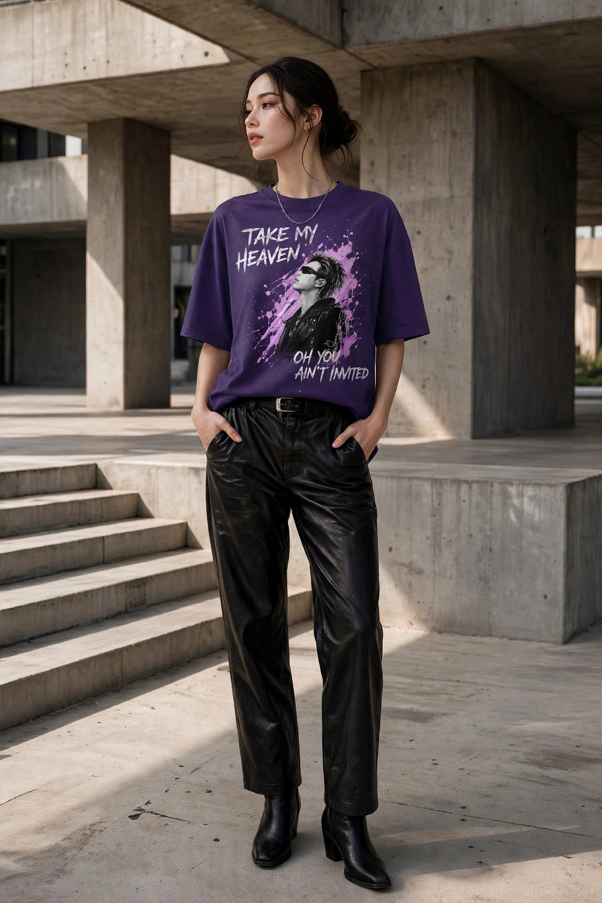 Take My Heaven - Purple Haze Oversized Luxe Tee