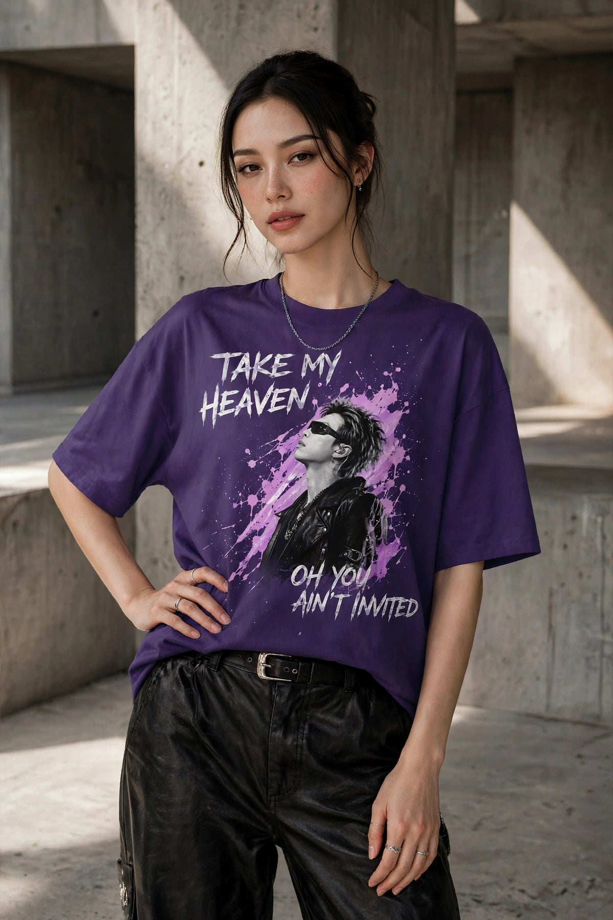 Take My Heaven - Purple Haze Oversized Luxe Tee